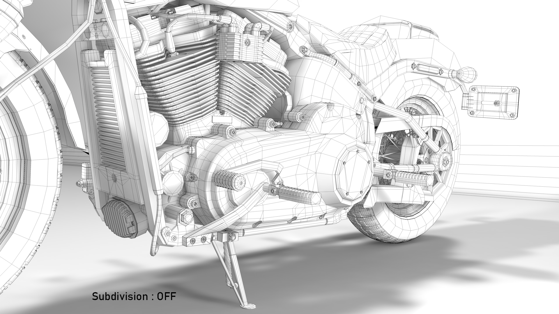 Realistic Harley Davidson Street Bob 2021 Vivid Black 3D Model