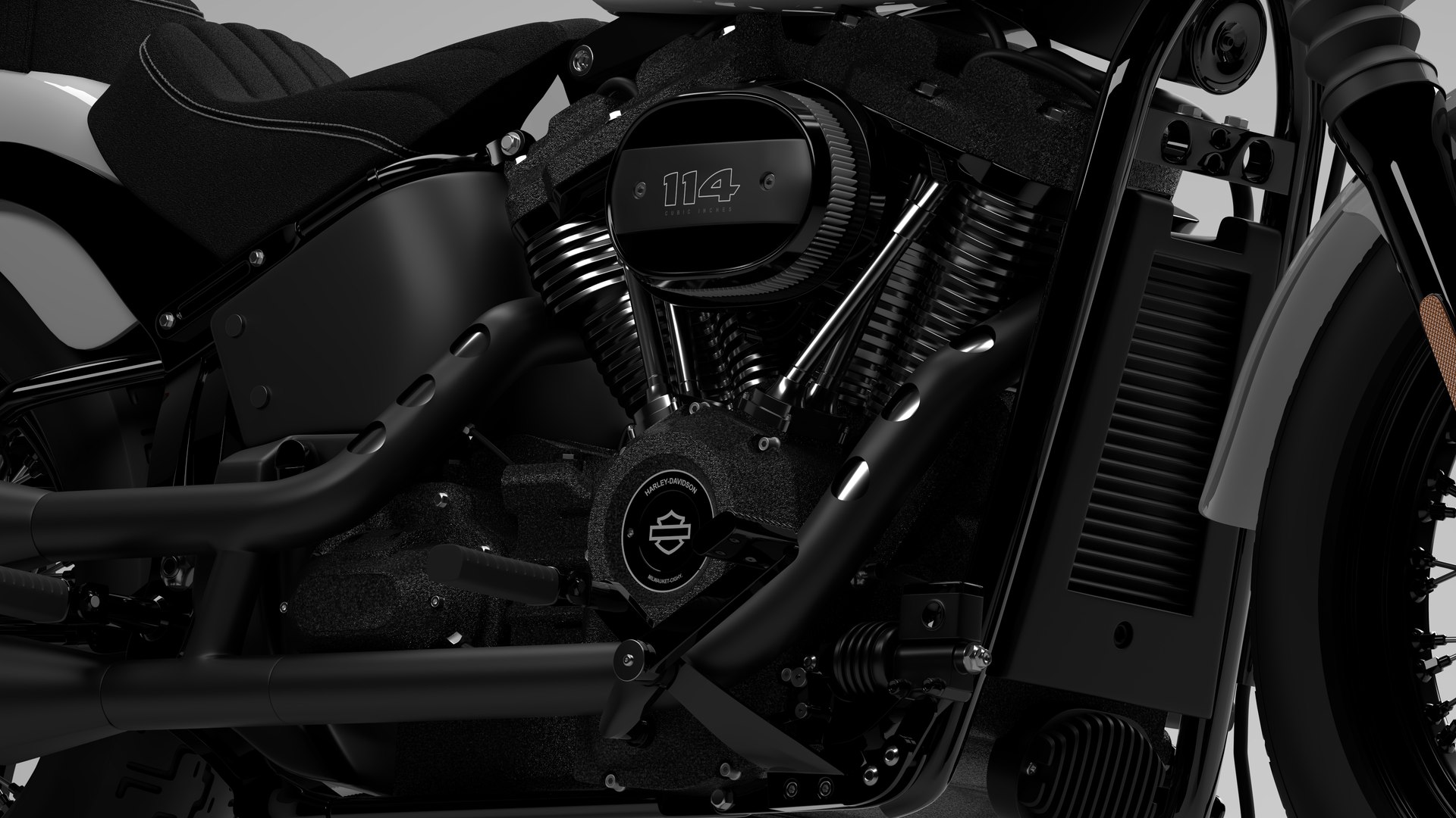 Harley Davidson Street Bob 2021 3D Model (Stone Washed White Pearl)