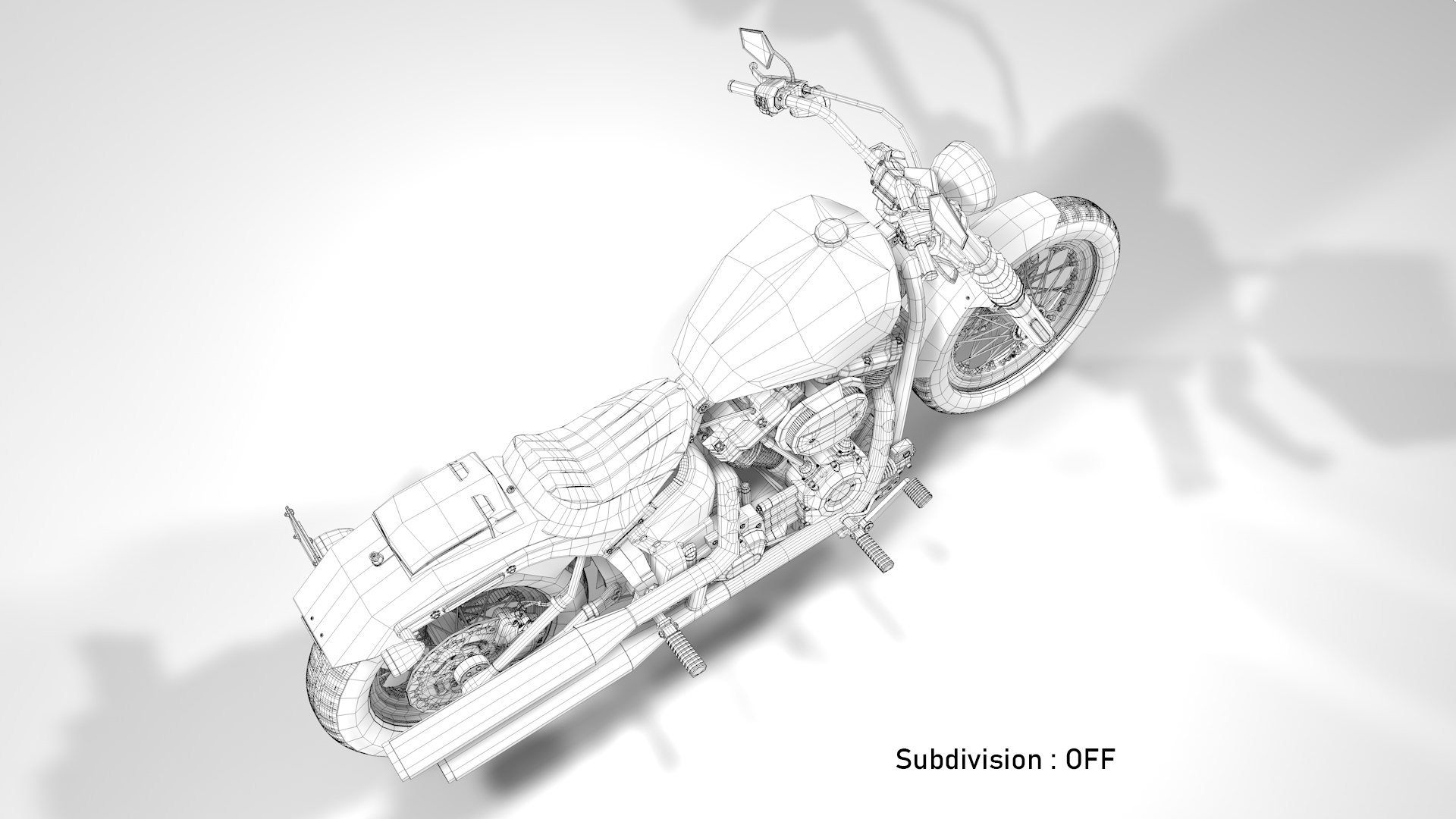 Harley Davidson Street Bob 2021 3D Model (Deadwood Green)