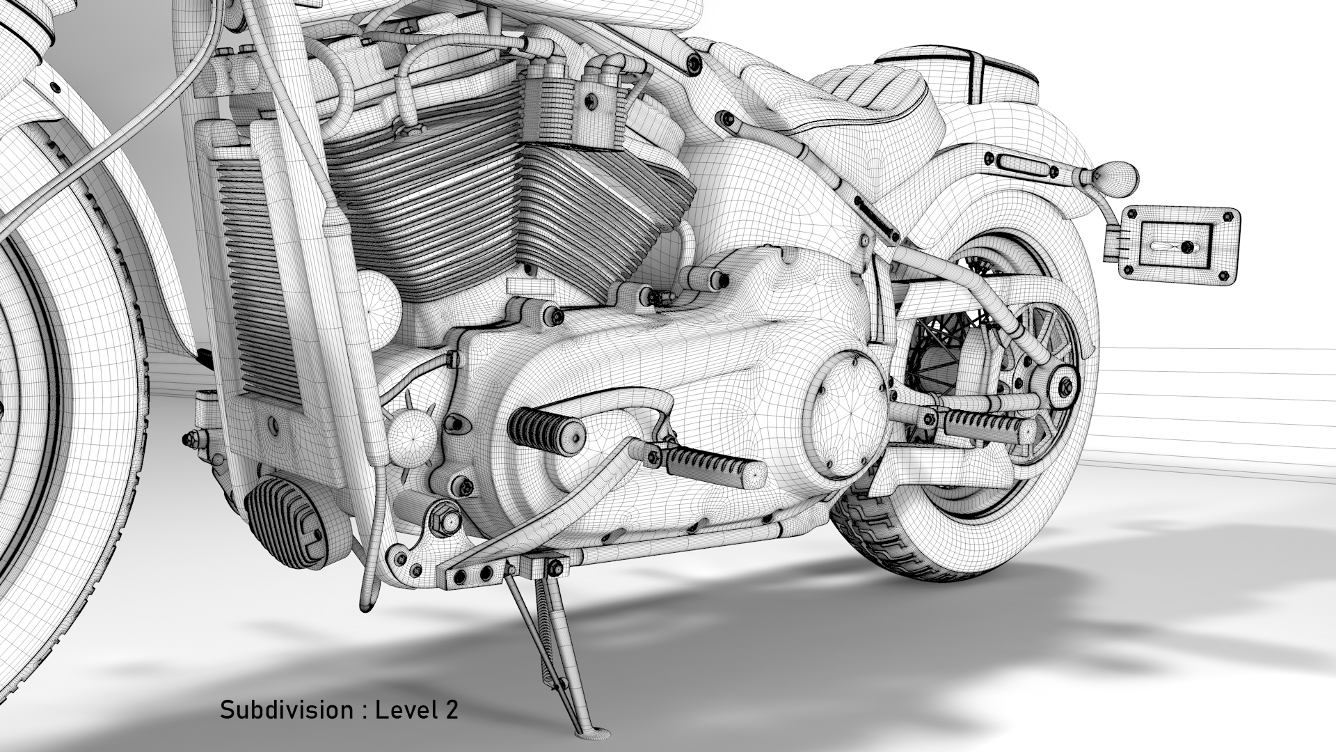 Harley Davidson Street Bob 2021 3D Model (Deadwood Green)