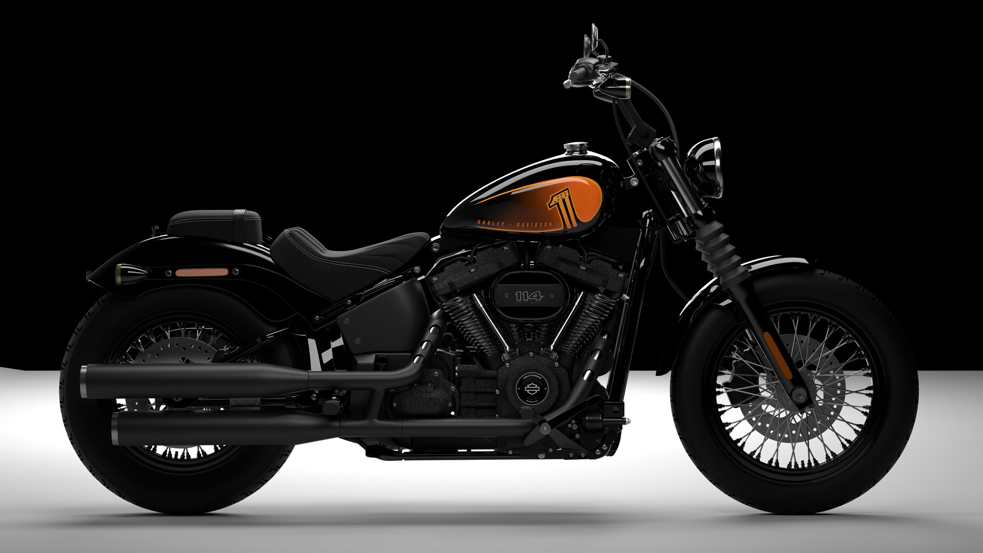 Harley Davidson Street Bob 2021 3D Model (All Colors)