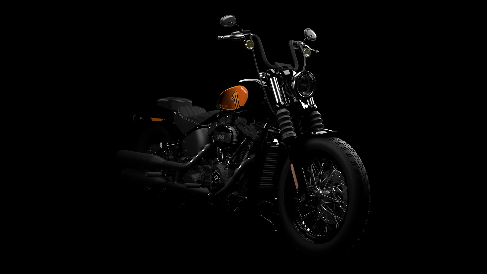 Harley Davidson Street Bob 2021 3D Model (All Colors)