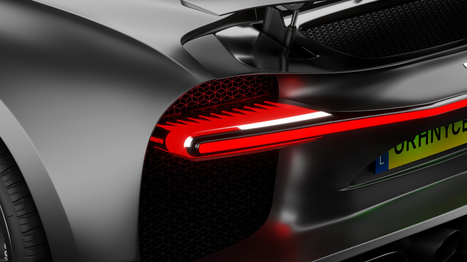 Bugatti Chiron Sport 3D Model 2021 Noire