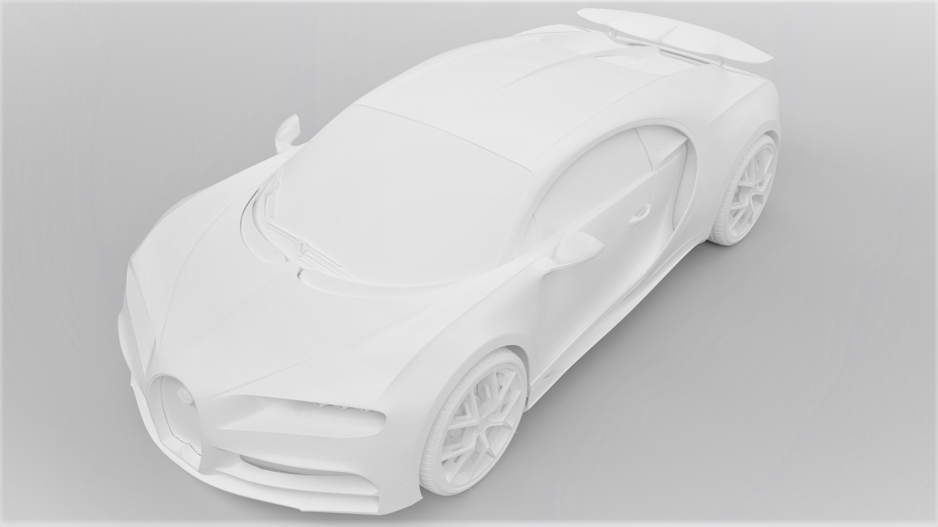 Bugatti Chiron Sport 3D Model 2021 Noire