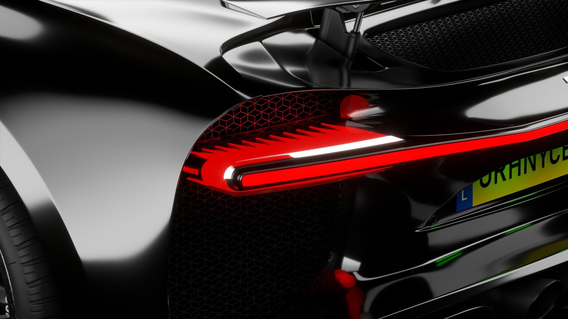 Bugatti Chiron Sport 3D Model 2021 Black