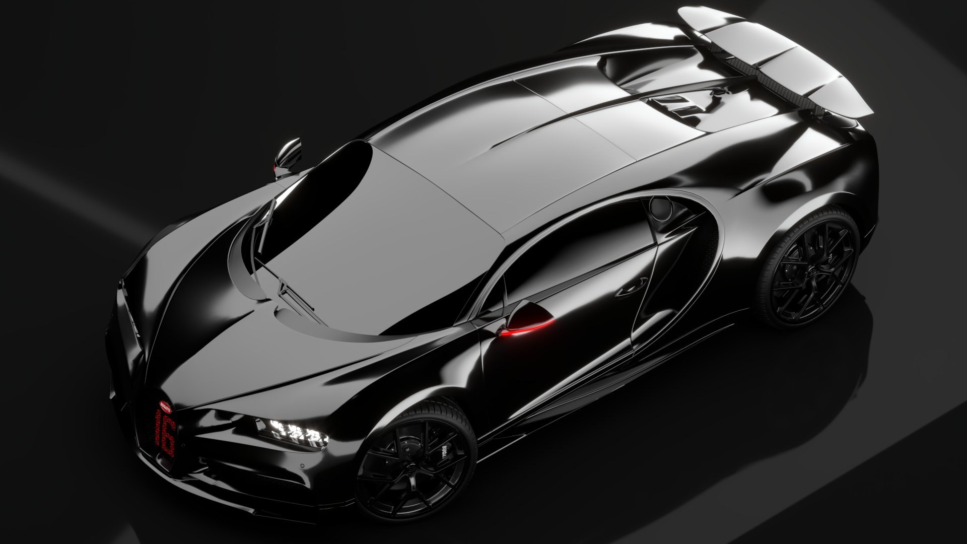 Bugatti Chiron Sport 3D Model 2021 Black