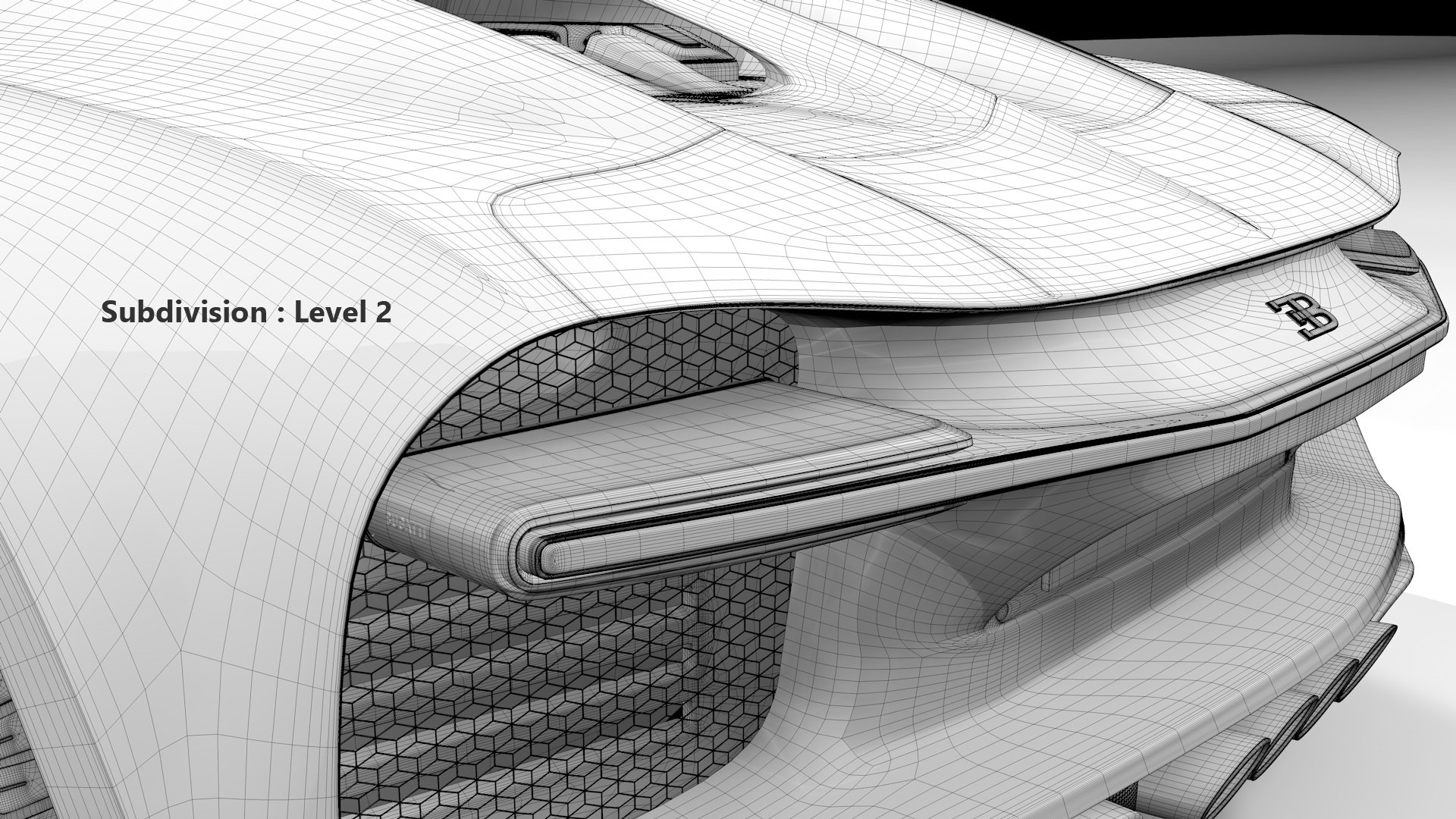 Bugatti Chiron Sport 3D Model 2021 Black