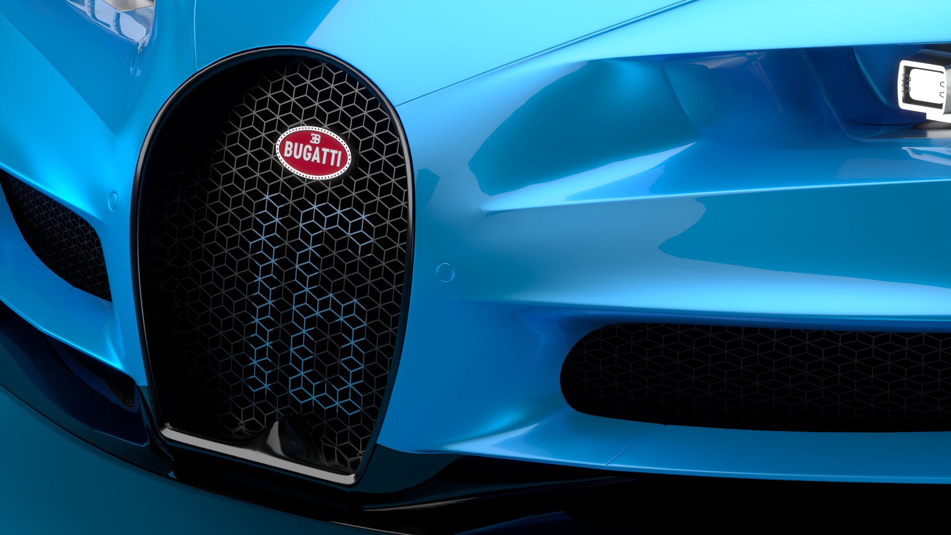 Bugatti Chiron Sport 3D Model 2021 Blue