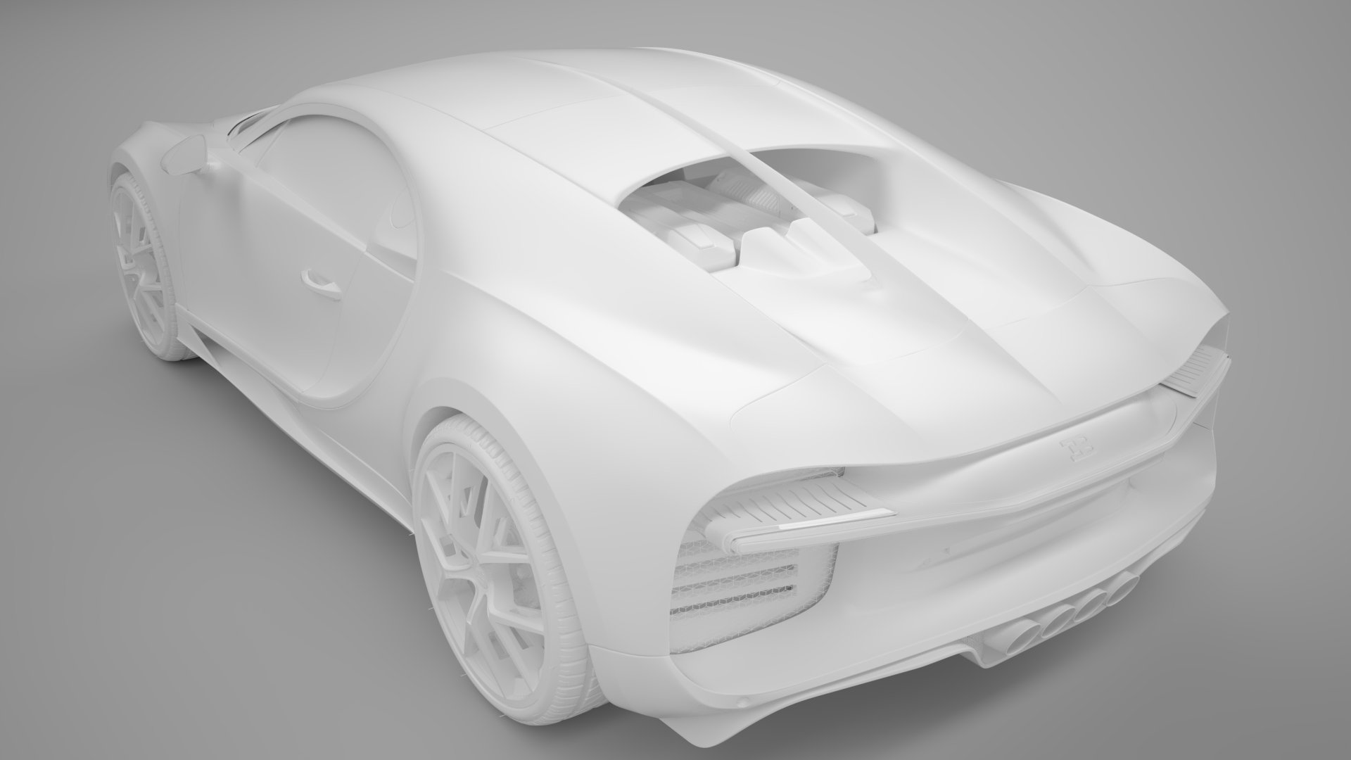 Bugatti Chiron Sport 3D Model 2021 Blue