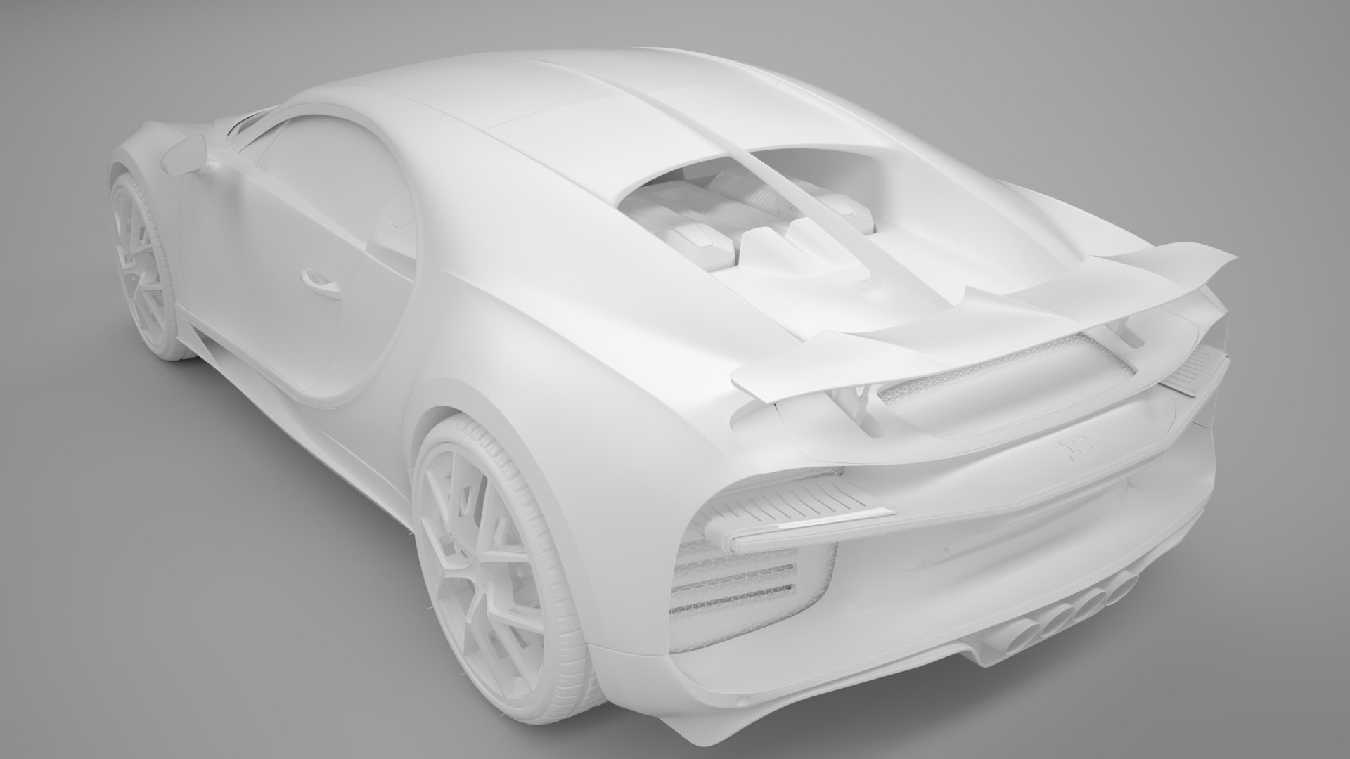 Bugatti Chiron Sport 3D Model 2021 Blue