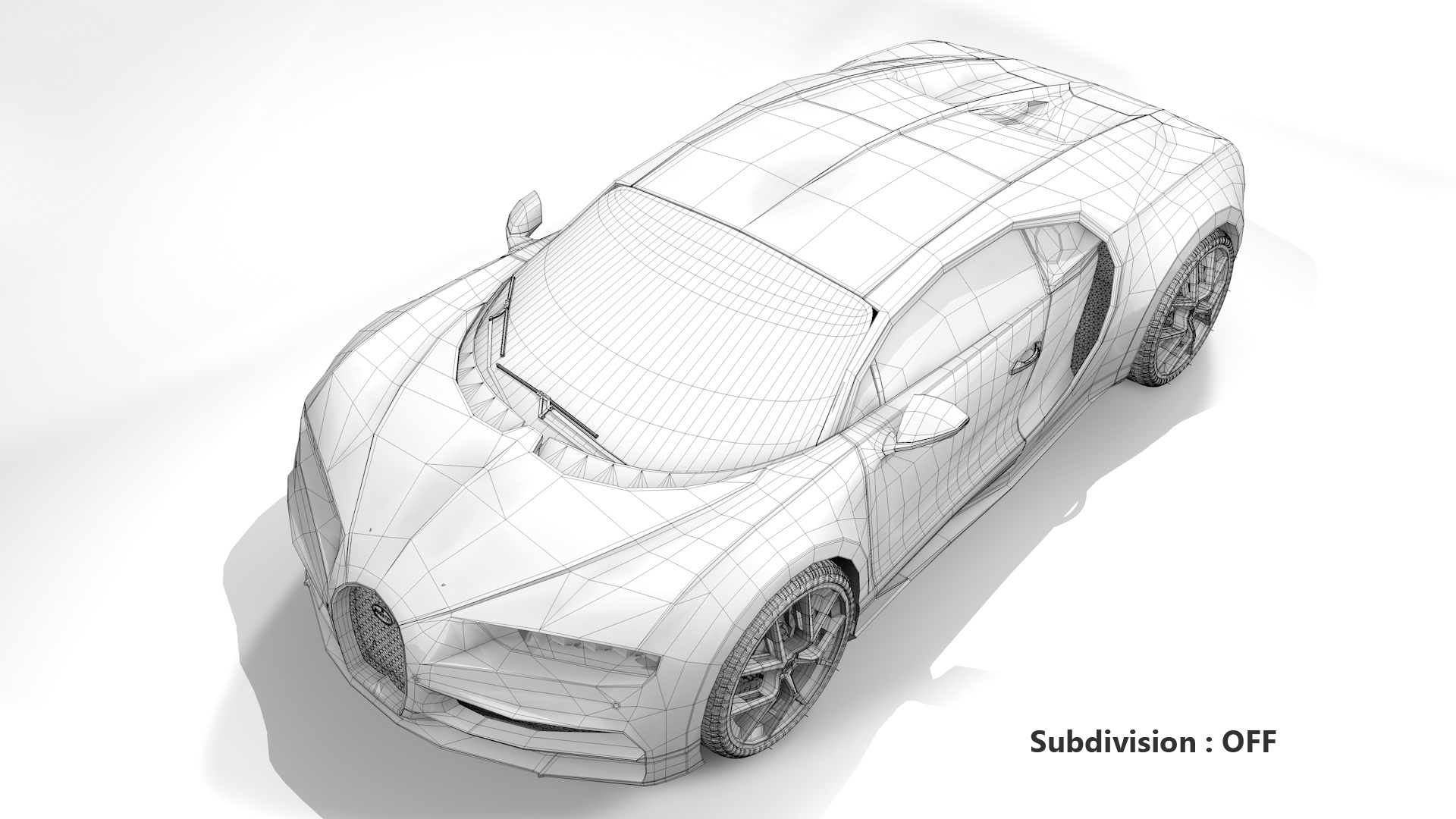 Bugatti Chiron Sport 3D Model 2021 Blue