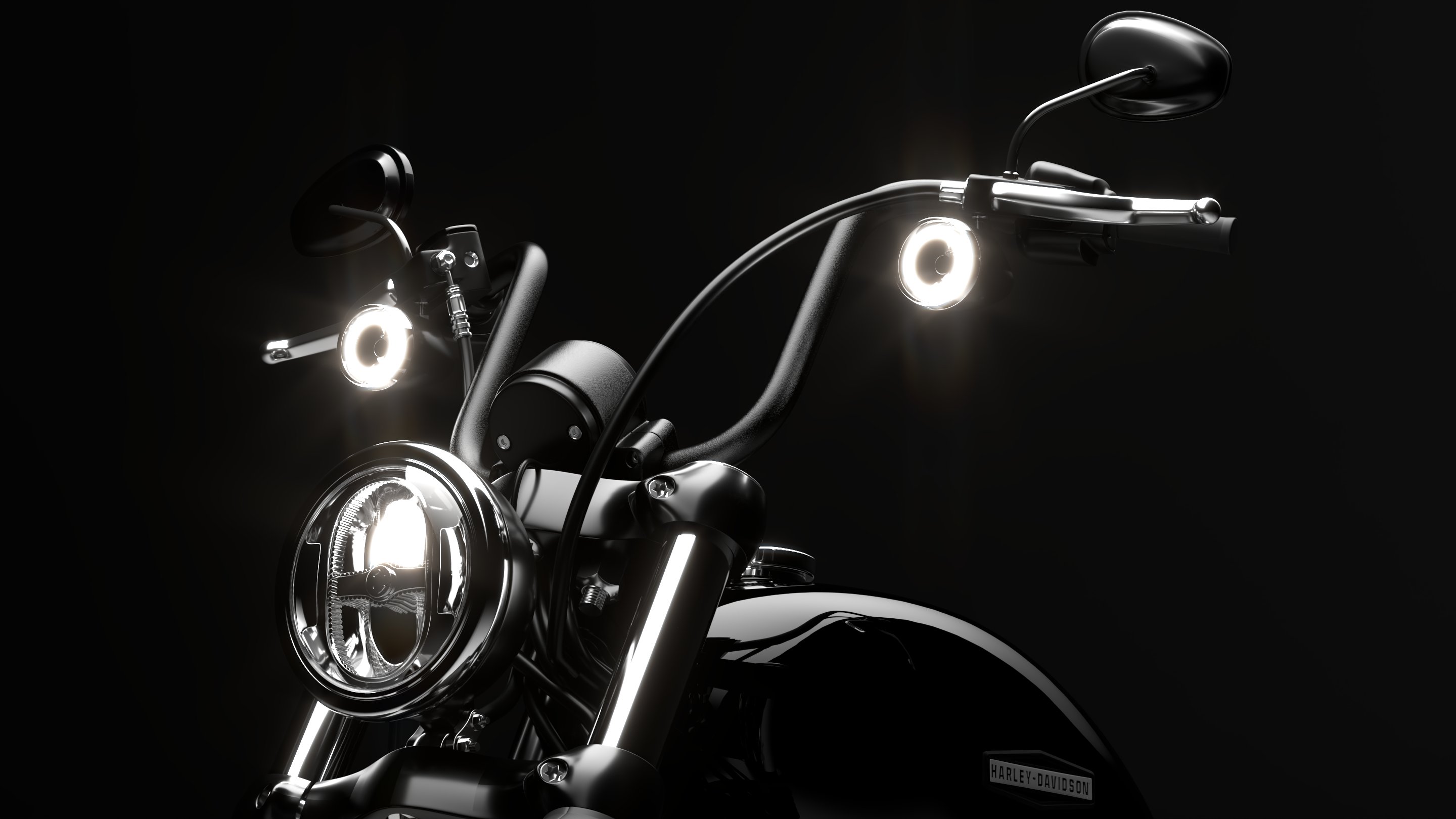 Harley Davidson Street Bob 2026 3D Model (Vivid Black)