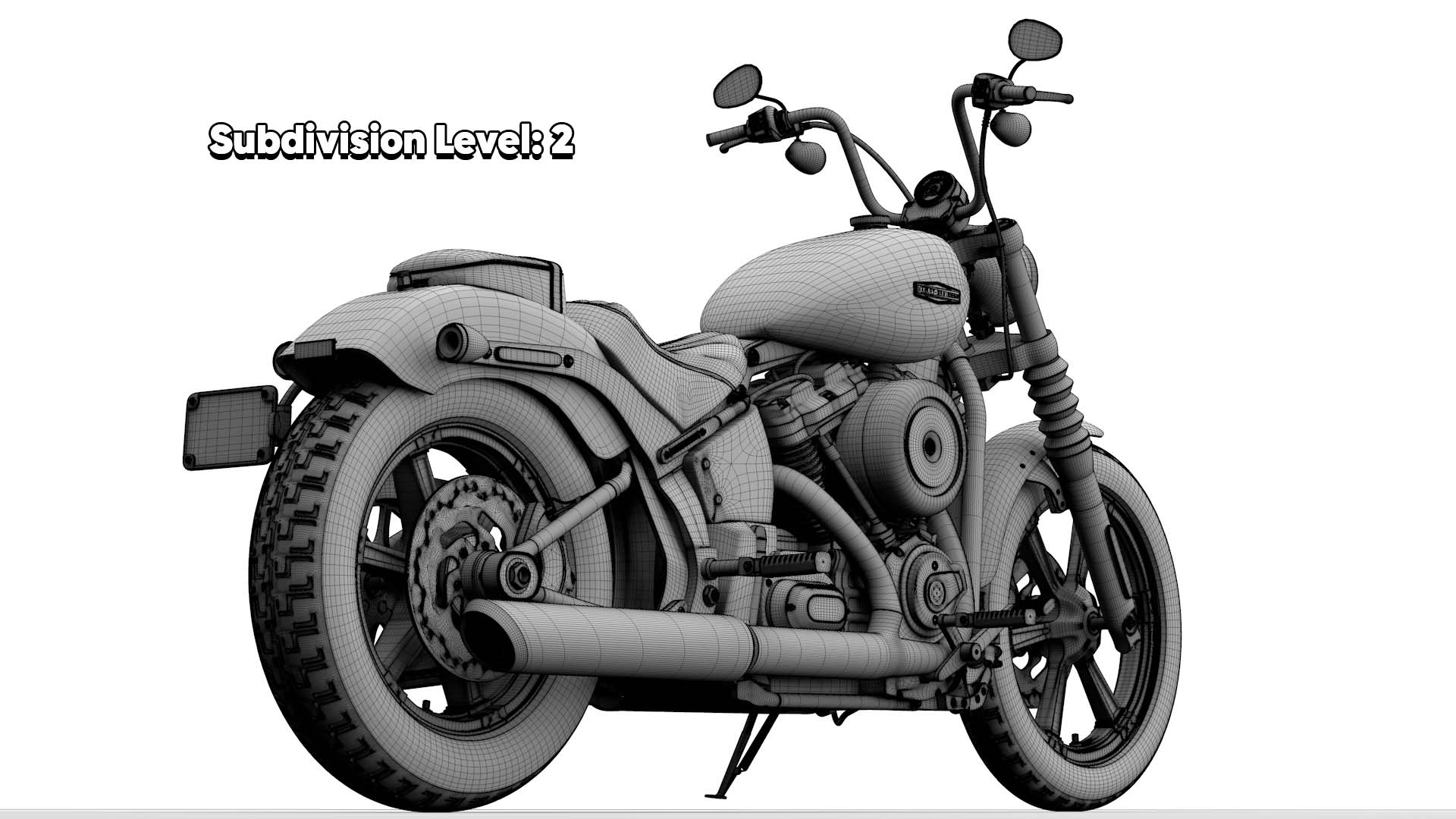 Harley Davidson Street Bob 2026 3D Model (Vivid Black)