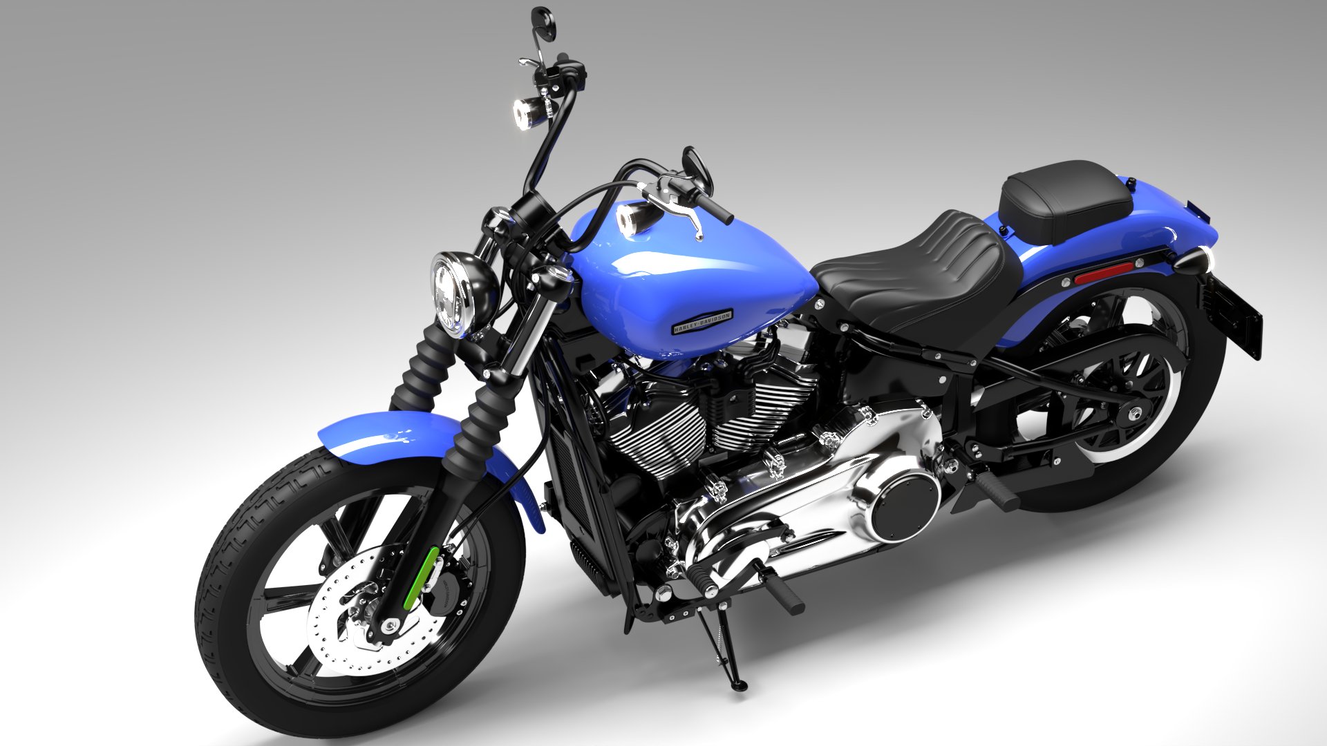 Harley Davidson Street Bob 2026 3D Model (Aurora Blue Denim)