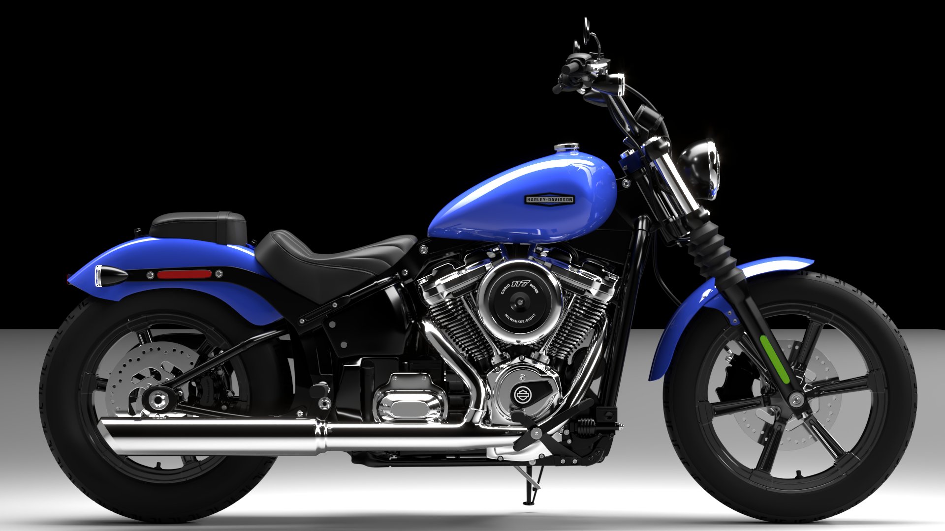 Harley Davidson Street Bob 2026 3D Model (Aurora Blue Denim)