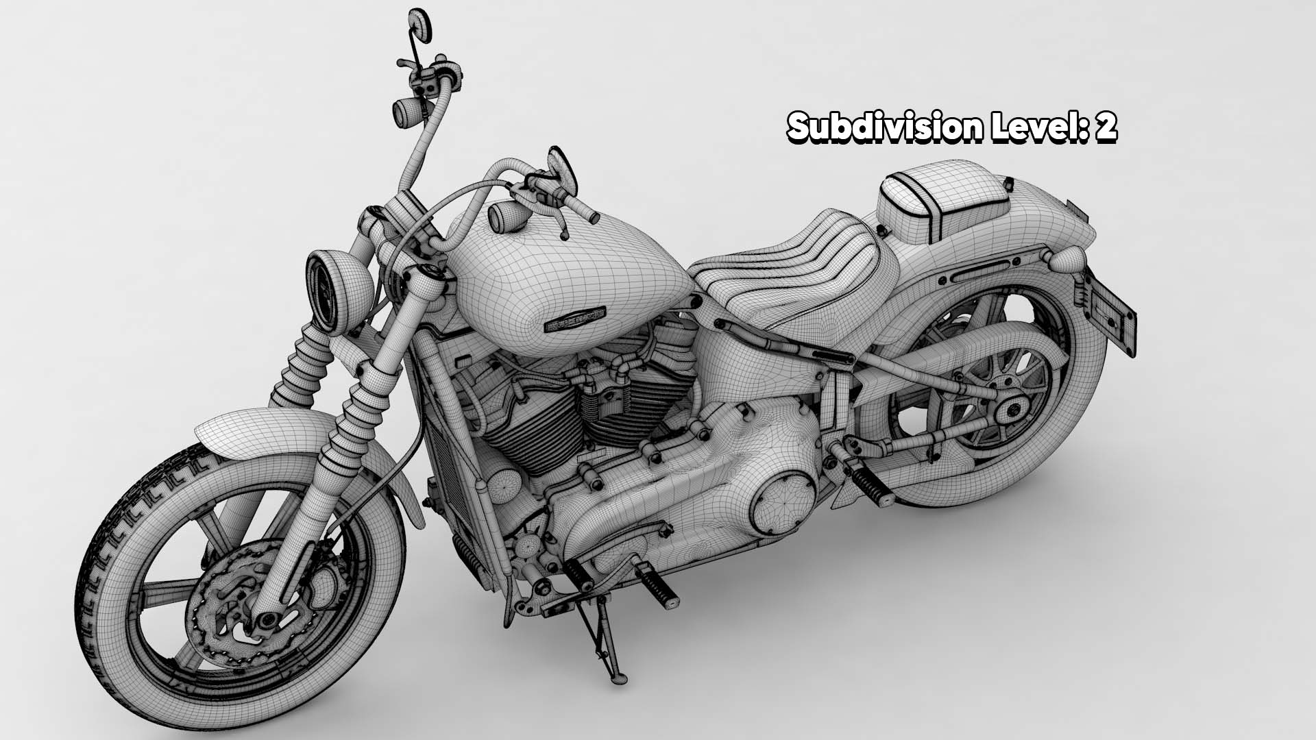 Harley Davidson Street Bob 2026 3D Model (Aurora Blue Denim)