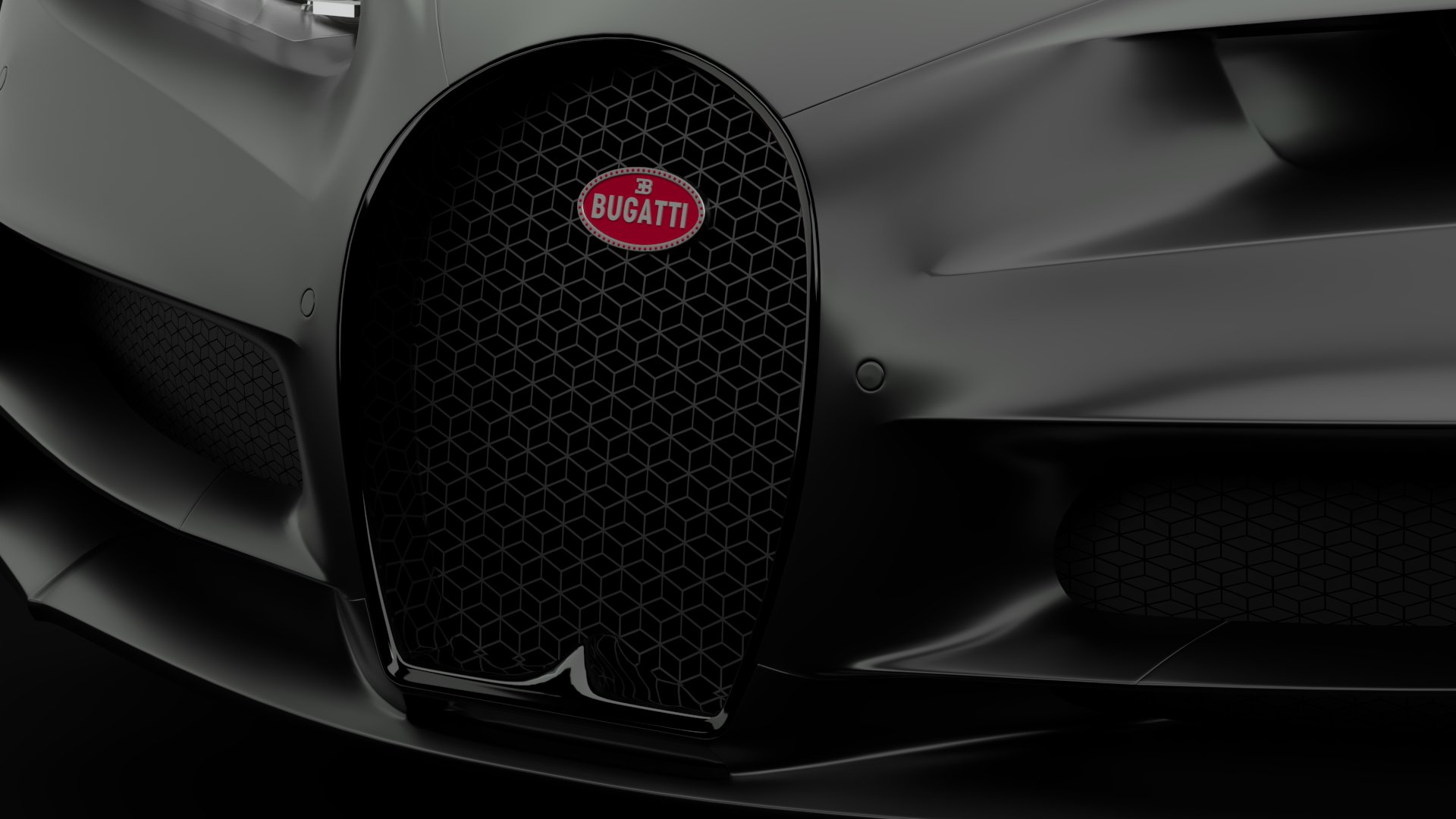 Bugatti Chiron Sport 3D Model Matte