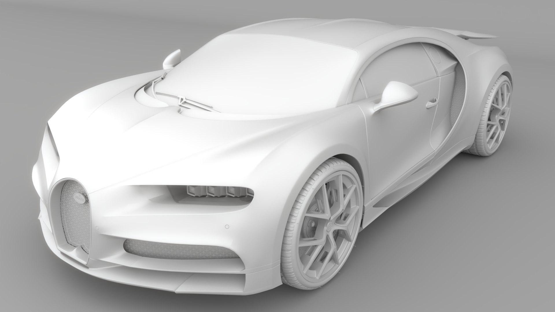 Bugatti Chiron Sport 3D Model Matte