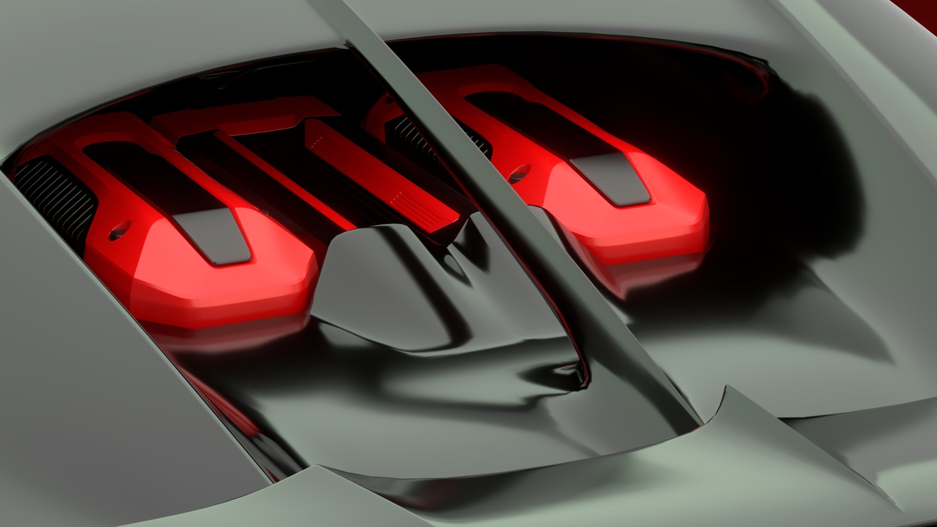 Bugatti Chiron Sport 3D Model Red