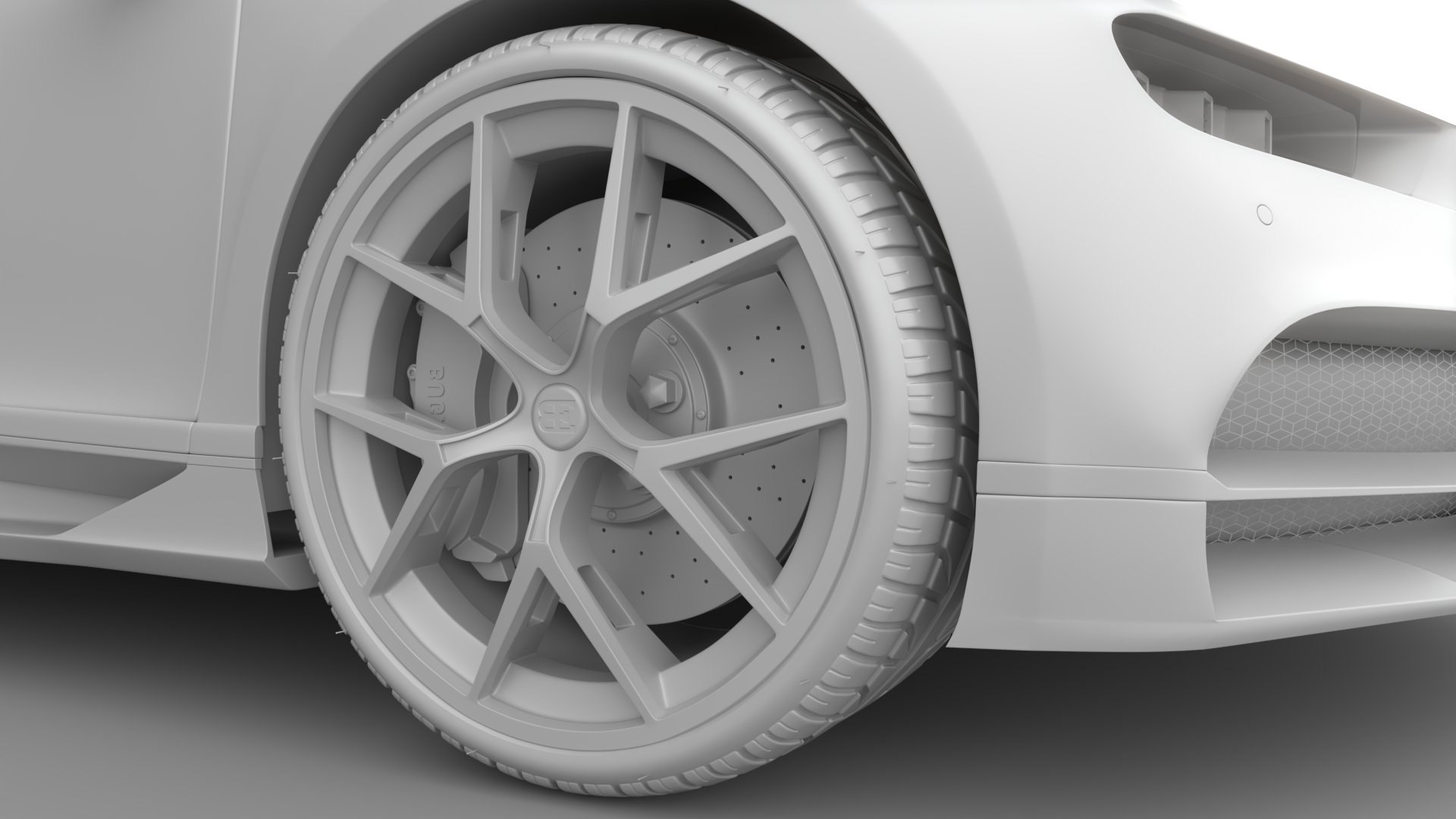 Bugatti Chiron Sport 3D Model Red