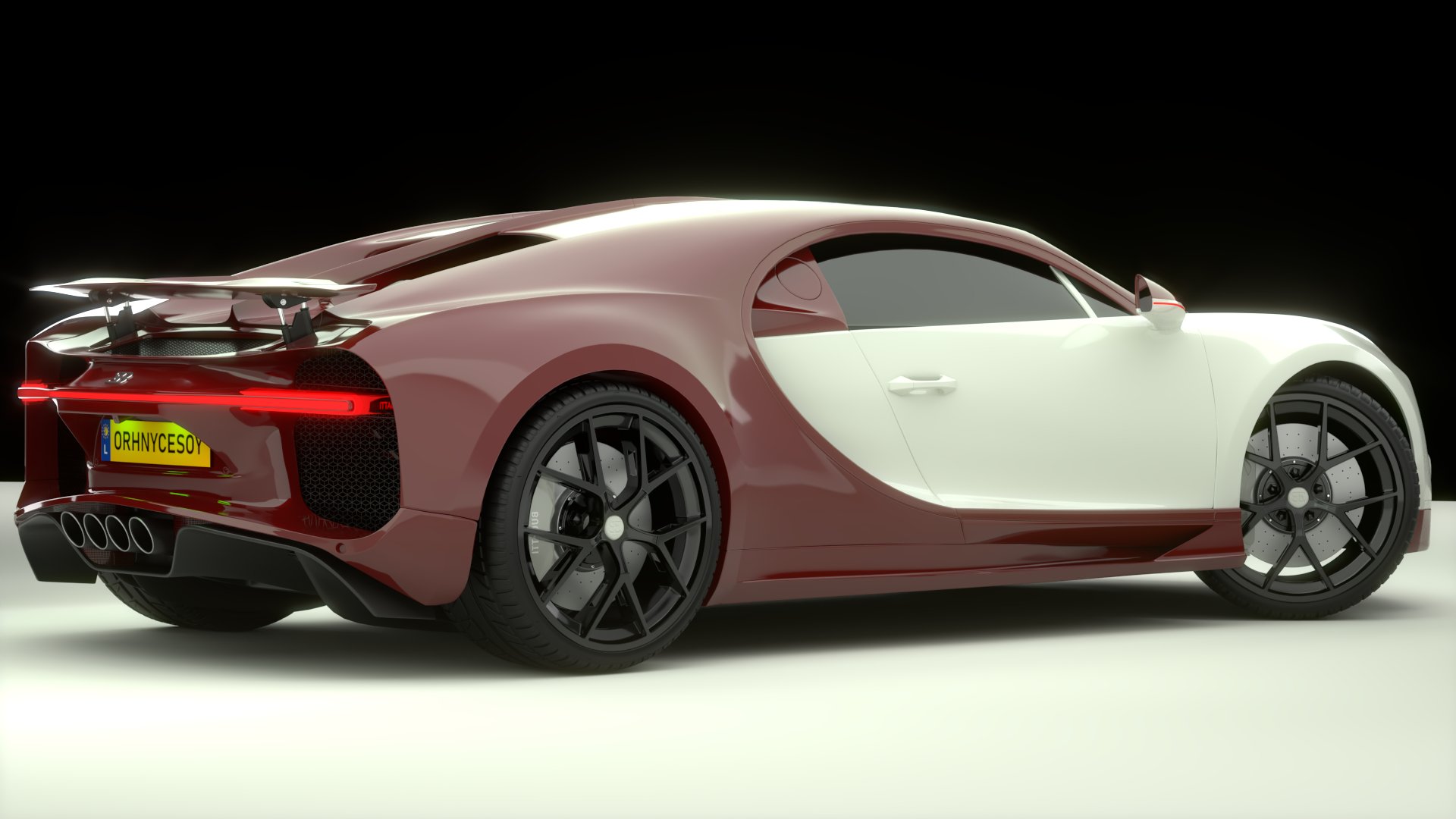 Bugatti Chiron Sport 3D Model White