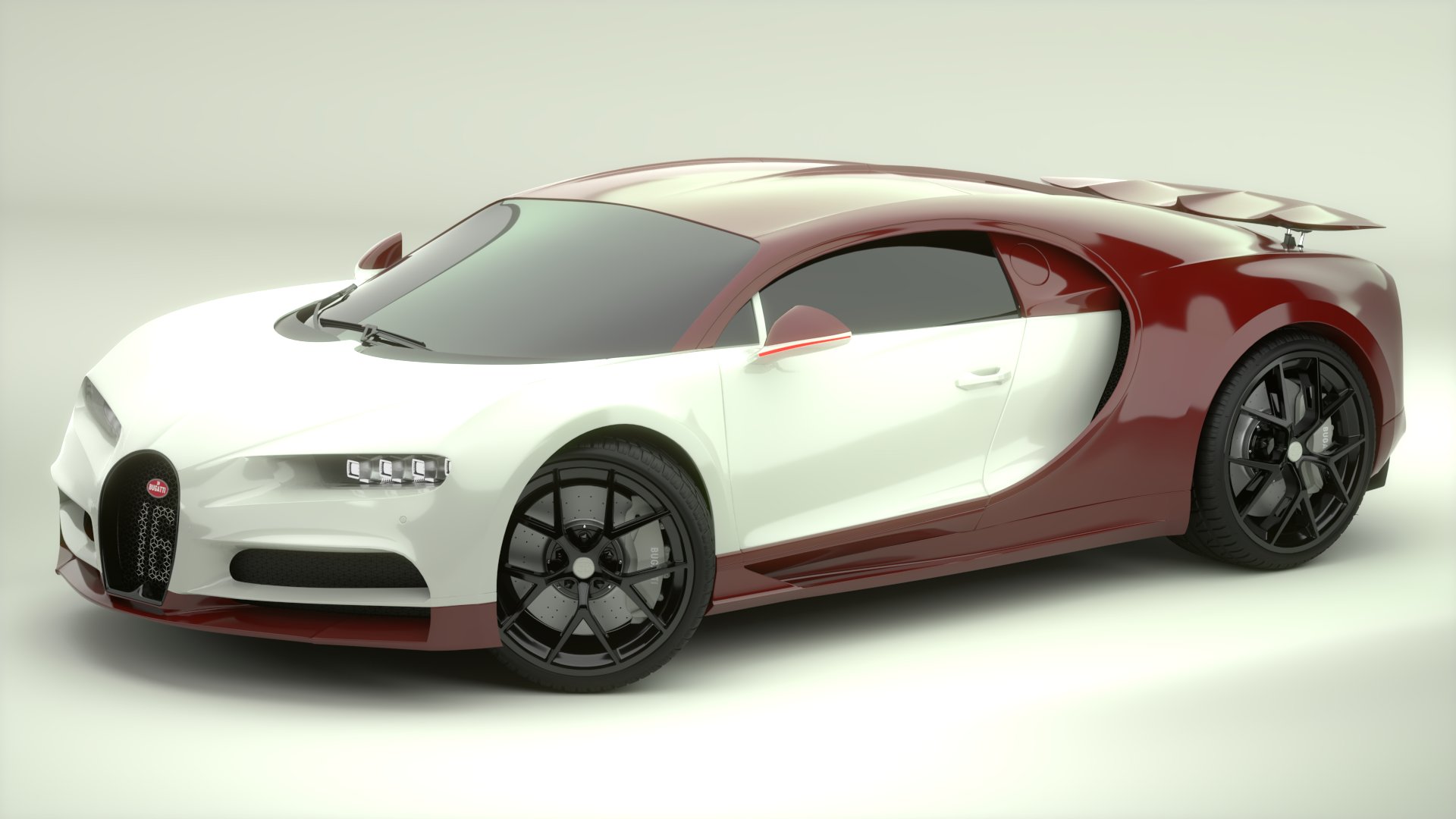 Bugatti Chiron Sport 3D Model White
