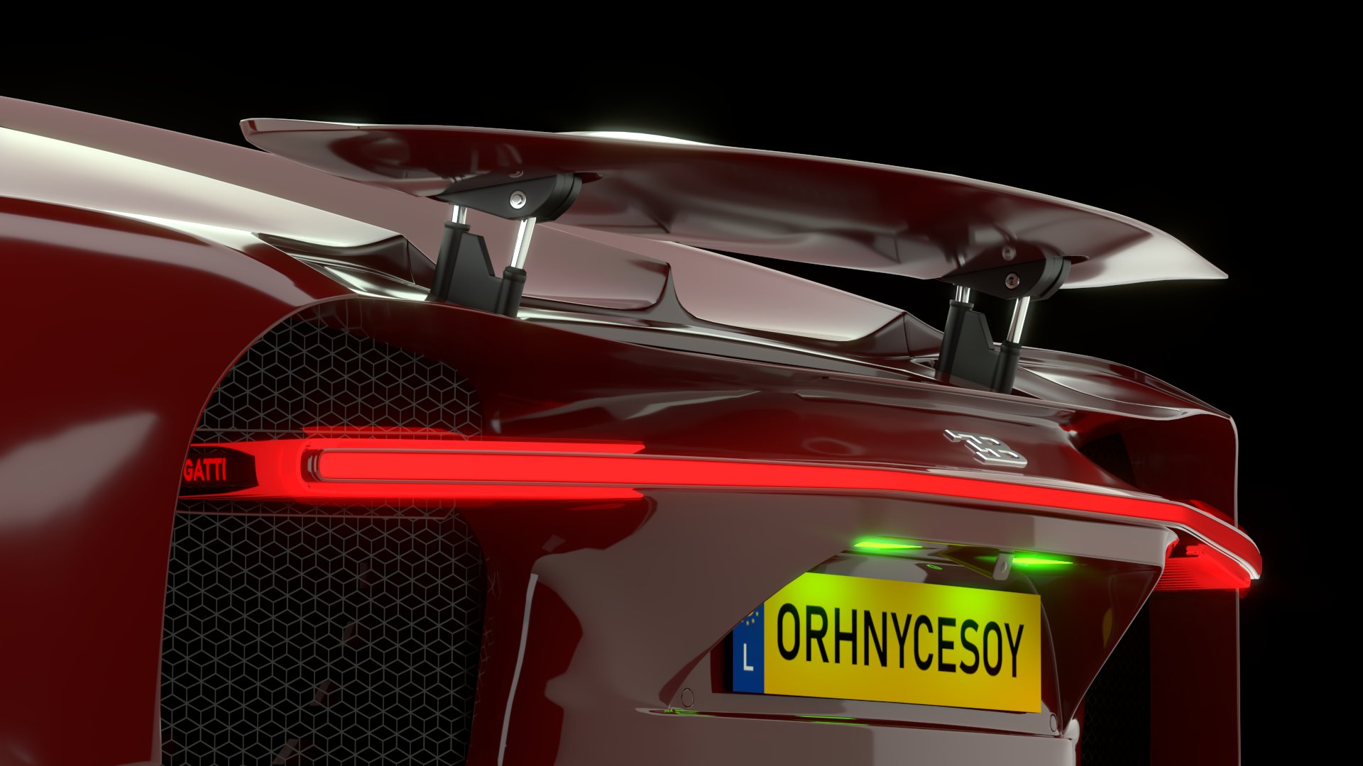 Bugatti Chiron Sport 3D Model White