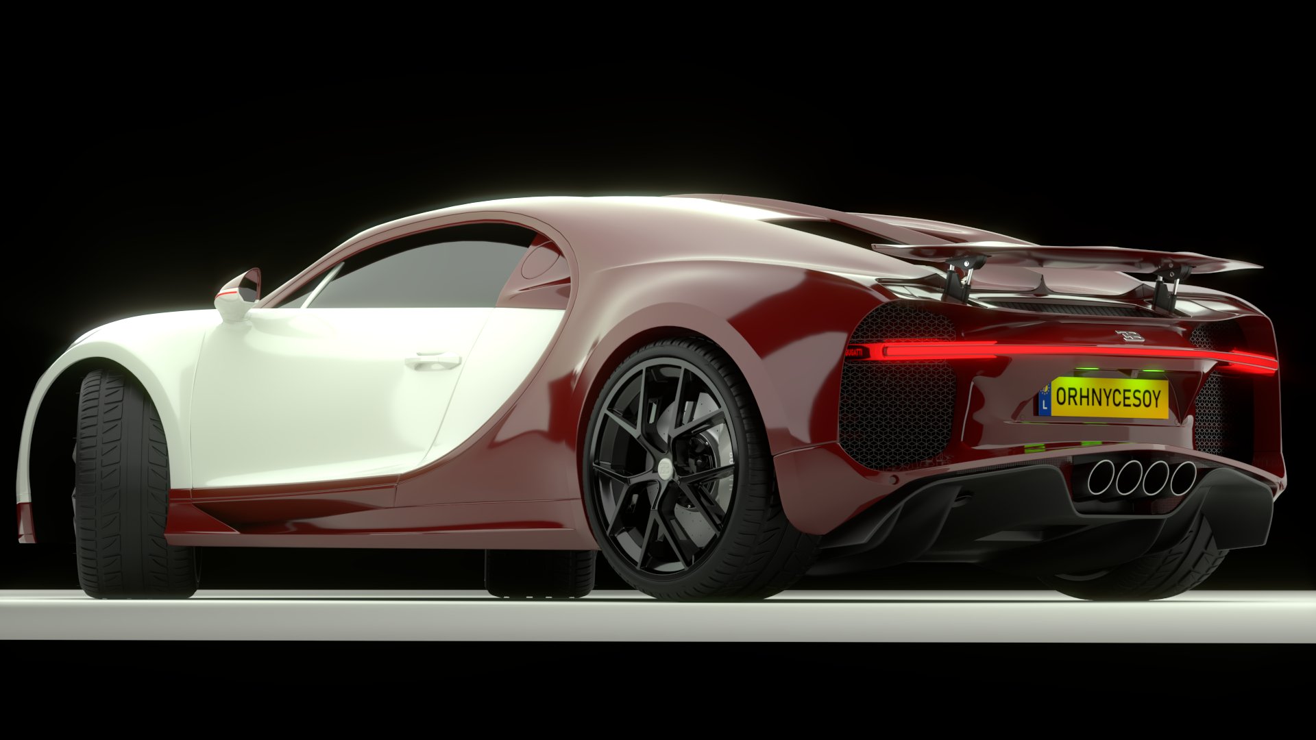 Bugatti Chiron Sport 3D Model White